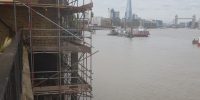 Scaffold on the River Thames