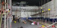 scaffold Birdcage in the Odeon Lee Valley